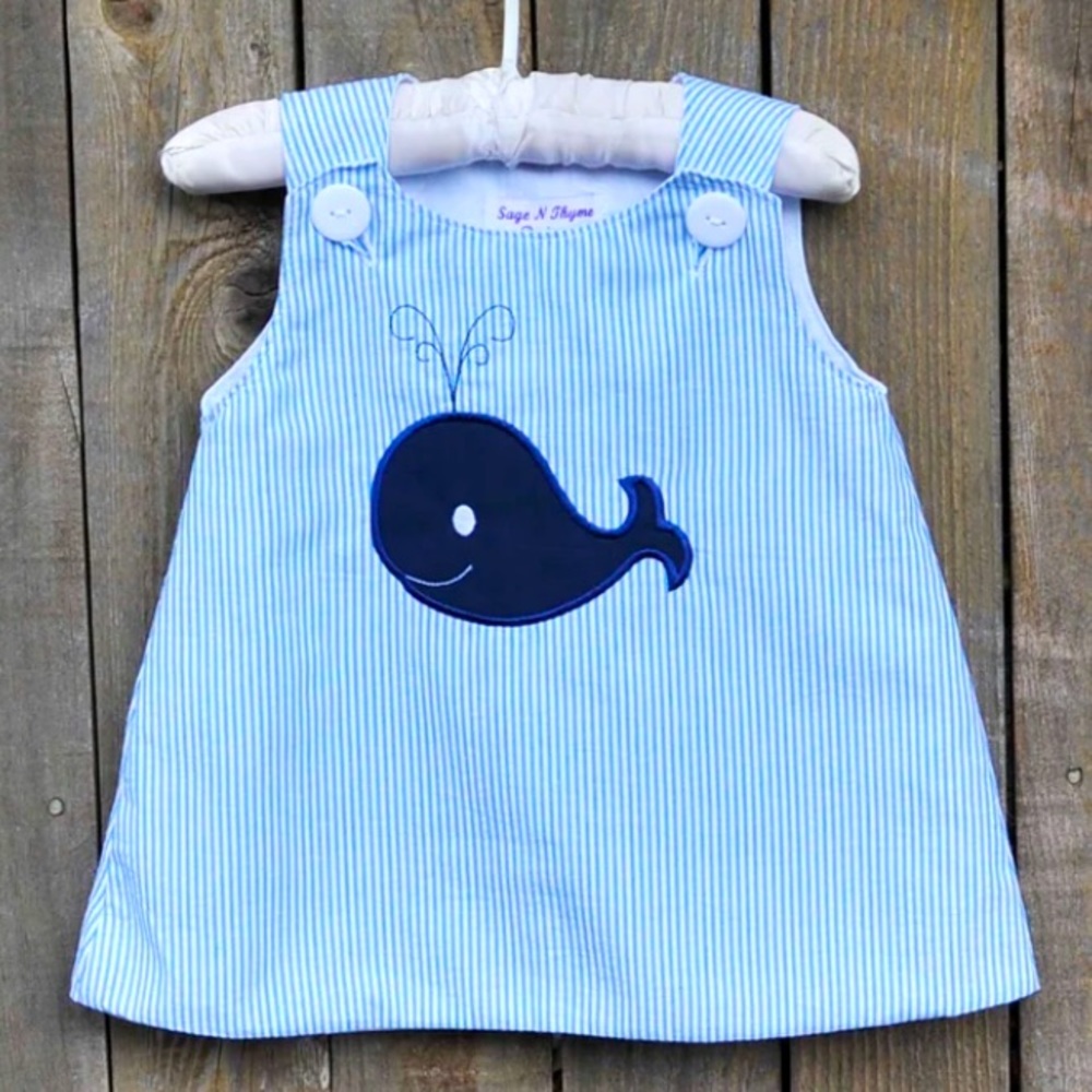 3 for $15 🐳 Seersucker jumper with matching bloomers